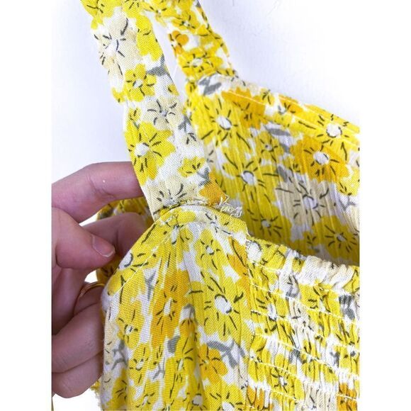NEW RDI Printed Rayon Cut Out Dress in Maize Size S - Picture 8 of 13